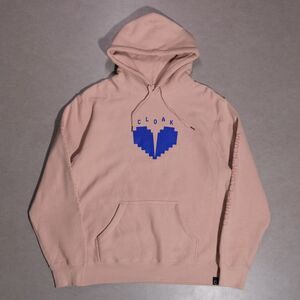 Cloak Invisible Hearts Club Hidden In Plain Sight Hoodie Size XL Dusty Pink